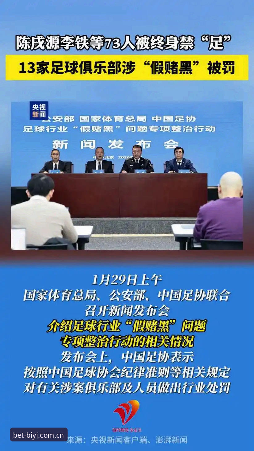 必一体育怎么样推荐 中国足协第三批禁足名单最新动态:65名从业者遭重罚,行业整顿再升级
